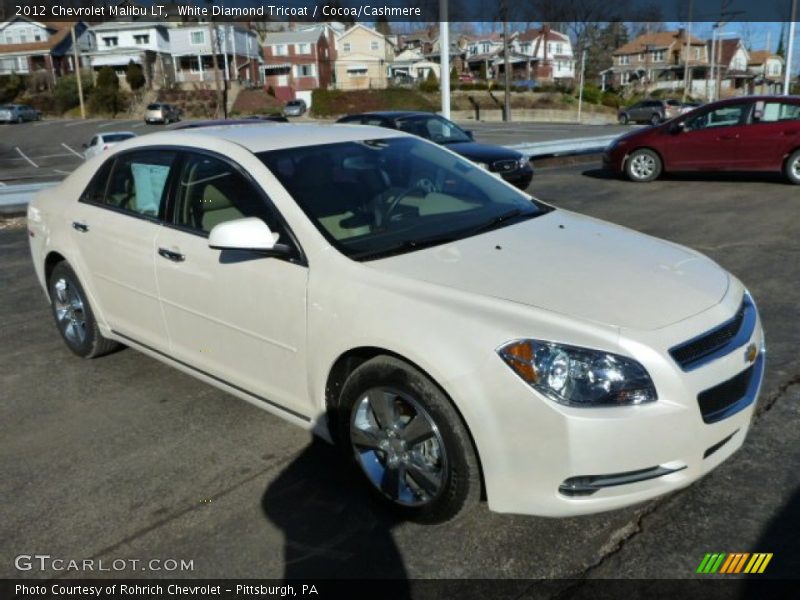 White Diamond Tricoat / Cocoa/Cashmere 2012 Chevrolet Malibu LT