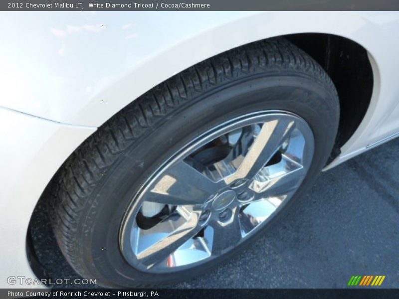 White Diamond Tricoat / Cocoa/Cashmere 2012 Chevrolet Malibu LT
