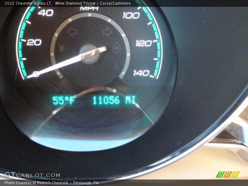White Diamond Tricoat / Cocoa/Cashmere 2012 Chevrolet Malibu LT