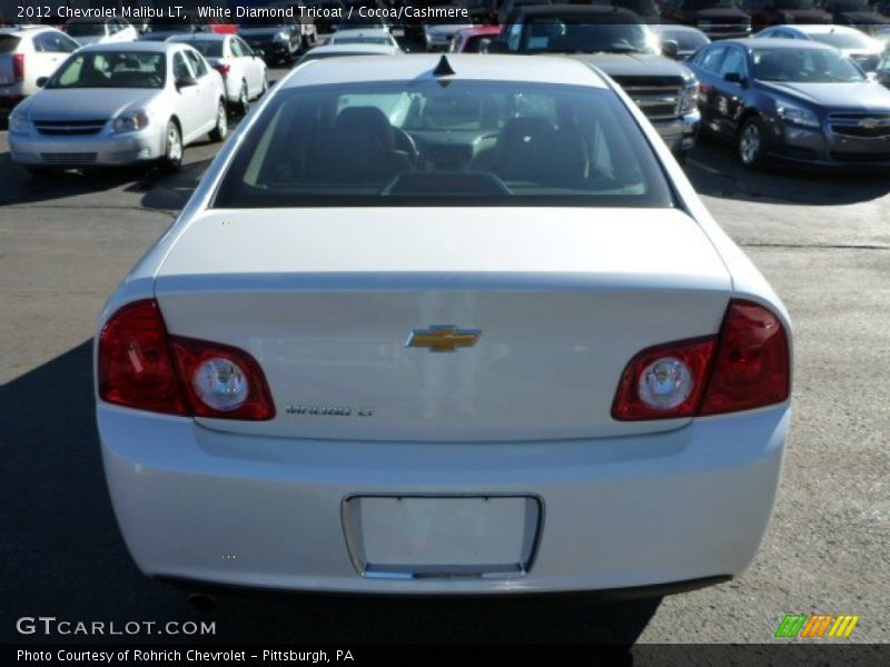 White Diamond Tricoat / Cocoa/Cashmere 2012 Chevrolet Malibu LT