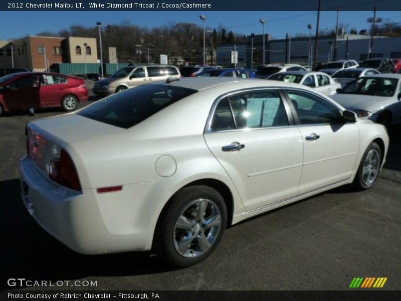 White Diamond Tricoat / Cocoa/Cashmere 2012 Chevrolet Malibu LT