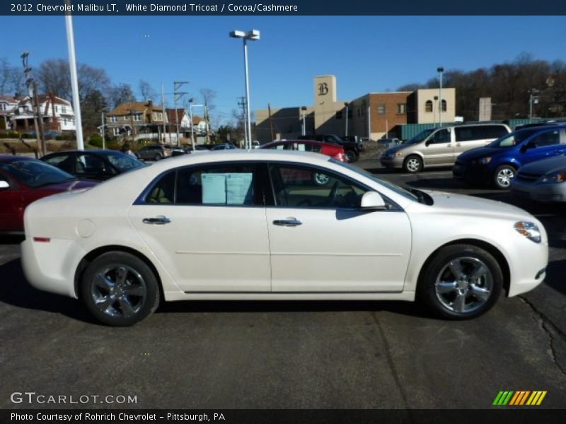 White Diamond Tricoat / Cocoa/Cashmere 2012 Chevrolet Malibu LT