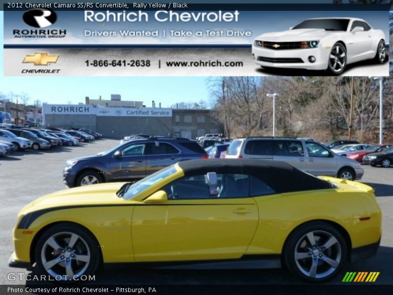 Rally Yellow / Black 2012 Chevrolet Camaro SS/RS Convertible