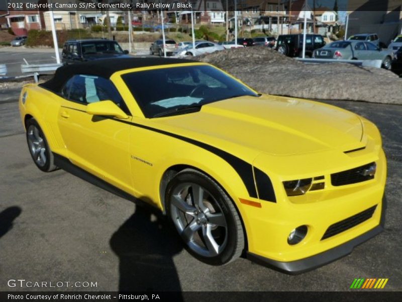 Rally Yellow / Black 2012 Chevrolet Camaro SS/RS Convertible