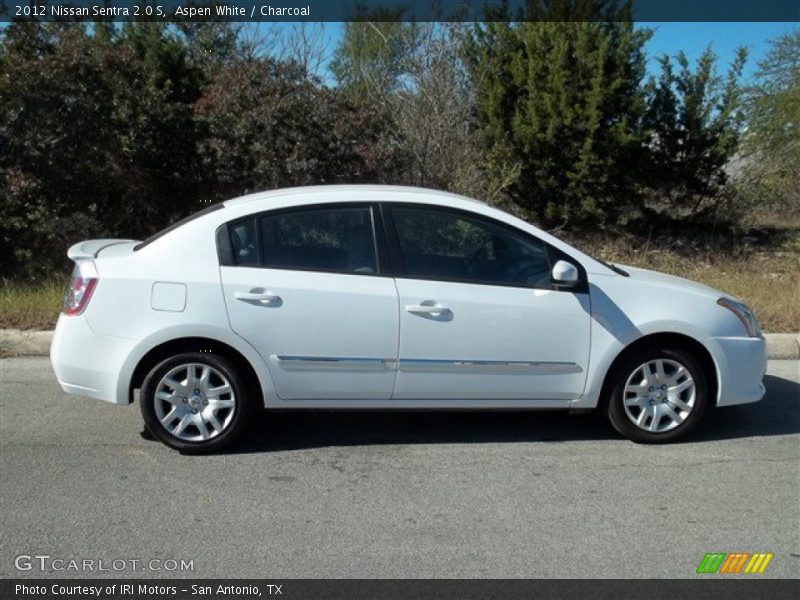 Aspen White / Charcoal 2012 Nissan Sentra 2.0 S