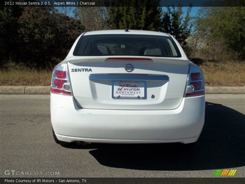 Aspen White / Charcoal 2012 Nissan Sentra 2.0 S