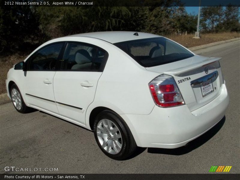 Aspen White / Charcoal 2012 Nissan Sentra 2.0 S