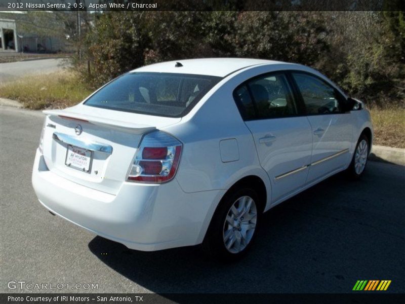 Aspen White / Charcoal 2012 Nissan Sentra 2.0 S