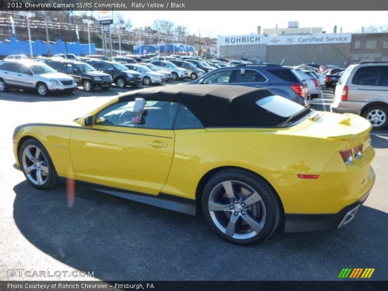 Rally Yellow / Black 2012 Chevrolet Camaro SS/RS Convertible