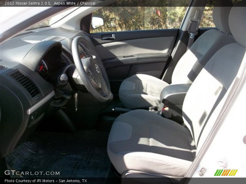 Aspen White / Charcoal 2012 Nissan Sentra 2.0 S