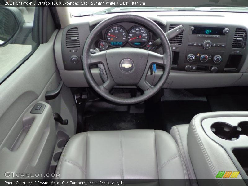 Summit White / Dark Titanium 2011 Chevrolet Silverado 1500 Extended Cab