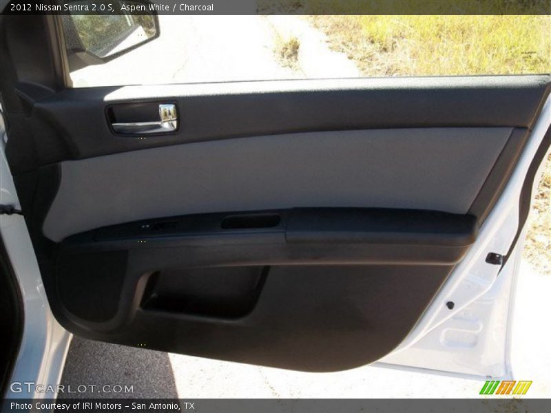 Aspen White / Charcoal 2012 Nissan Sentra 2.0 S