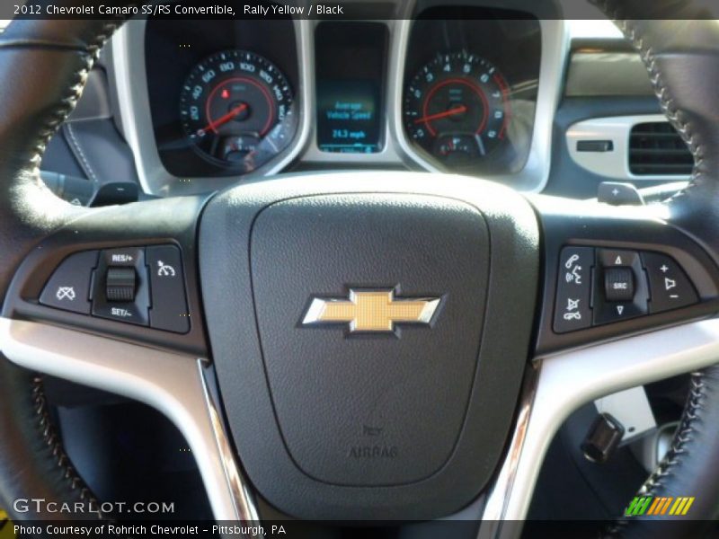 Rally Yellow / Black 2012 Chevrolet Camaro SS/RS Convertible