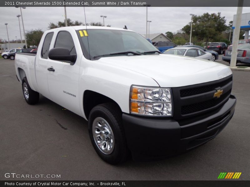 Summit White / Dark Titanium 2011 Chevrolet Silverado 1500 Extended Cab