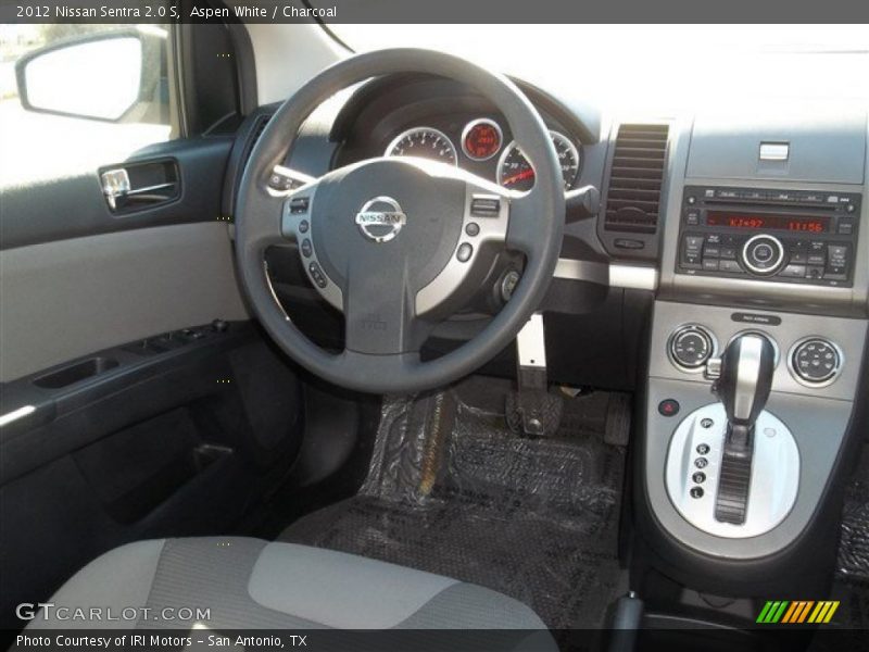 Aspen White / Charcoal 2012 Nissan Sentra 2.0 S