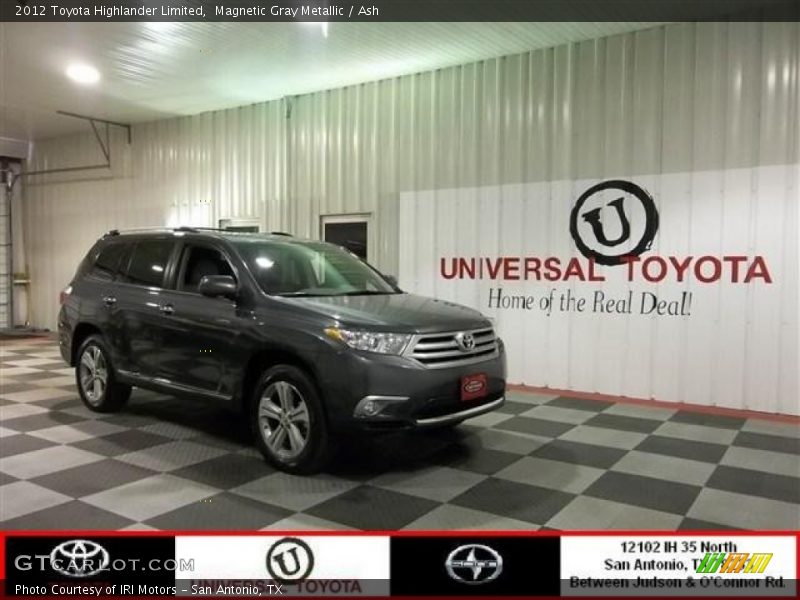 Magnetic Gray Metallic / Ash 2012 Toyota Highlander Limited