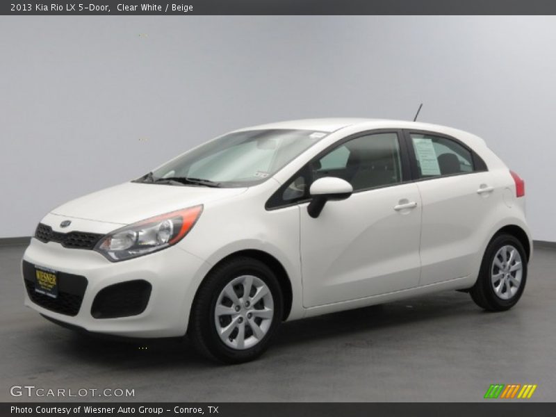 Clear White / Beige 2013 Kia Rio LX 5-Door