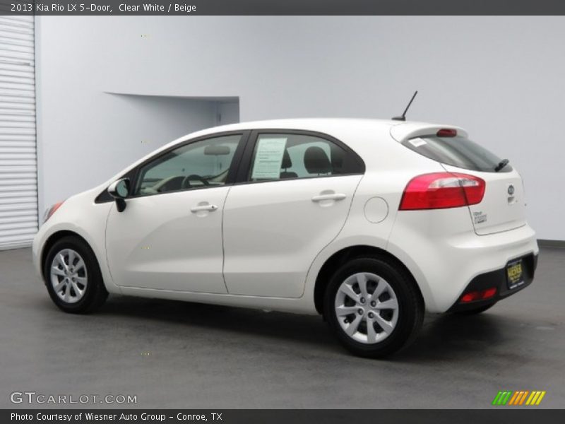 Clear White / Beige 2013 Kia Rio LX 5-Door