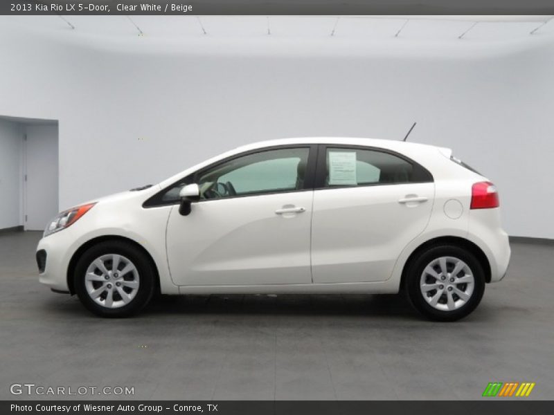 Clear White / Beige 2013 Kia Rio LX 5-Door