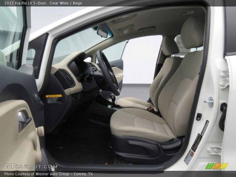 Clear White / Beige 2013 Kia Rio LX 5-Door
