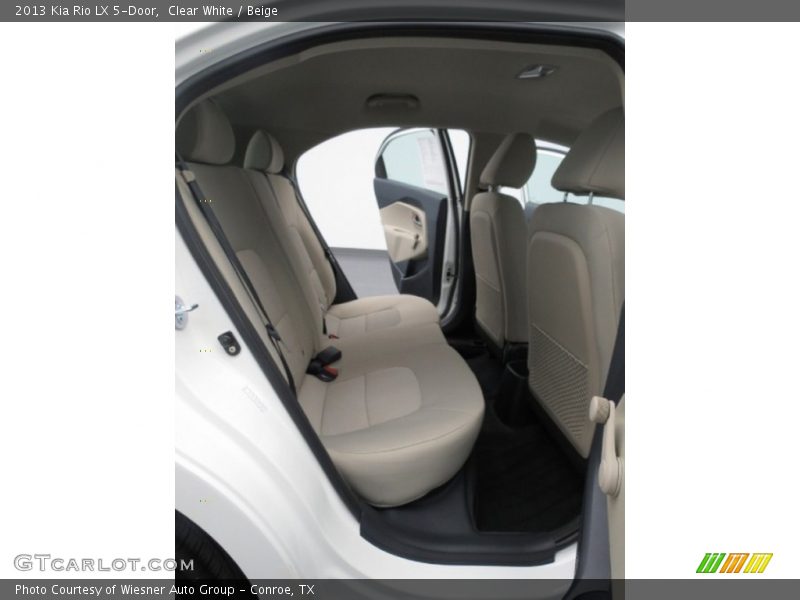 Clear White / Beige 2013 Kia Rio LX 5-Door