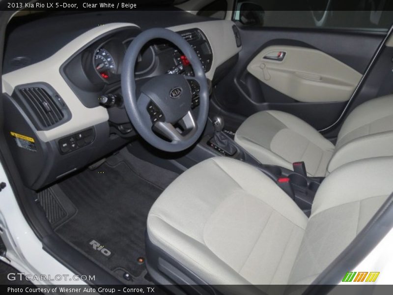 Clear White / Beige 2013 Kia Rio LX 5-Door