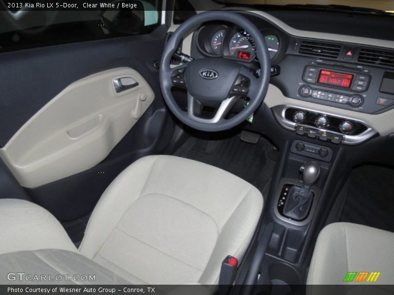 Clear White / Beige 2013 Kia Rio LX 5-Door