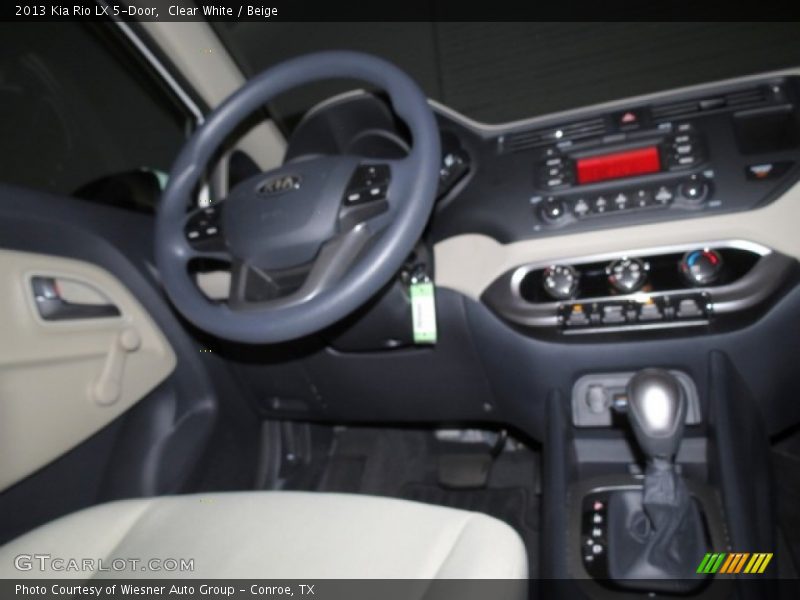 Clear White / Beige 2013 Kia Rio LX 5-Door