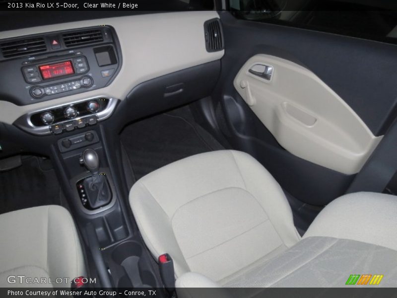 Clear White / Beige 2013 Kia Rio LX 5-Door