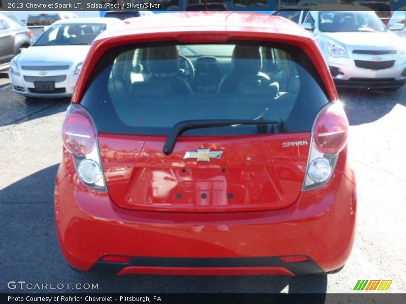 Salsa (Red) / Silver/Silver 2013 Chevrolet Spark LT
