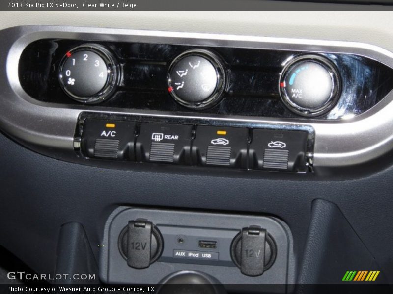 Clear White / Beige 2013 Kia Rio LX 5-Door
