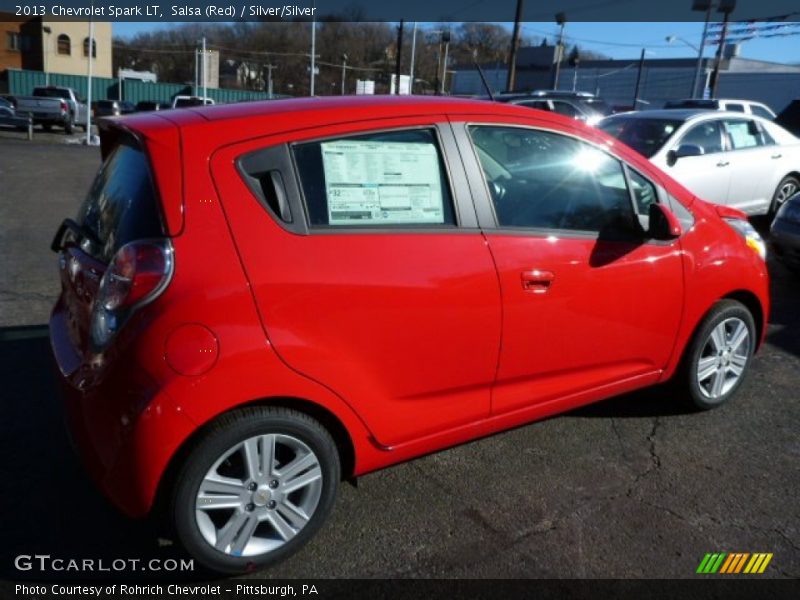 Salsa (Red) / Silver/Silver 2013 Chevrolet Spark LT
