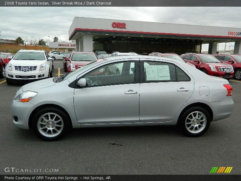 Silver Streak Mica / Dark Charcoal 2008 Toyota Yaris Sedan