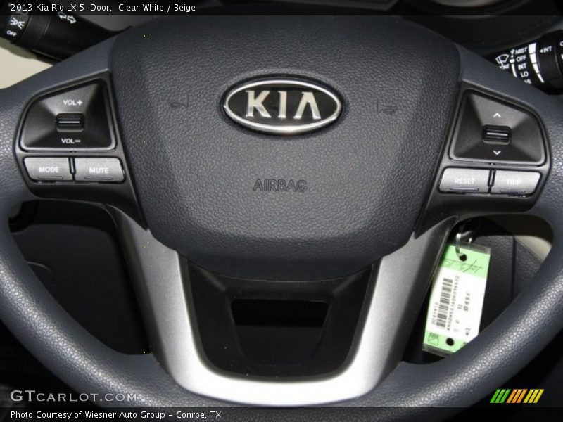 Clear White / Beige 2013 Kia Rio LX 5-Door