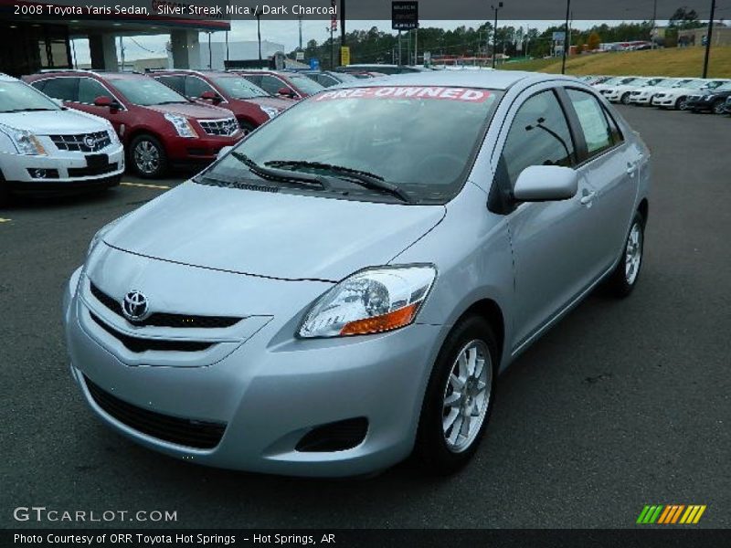 Silver Streak Mica / Dark Charcoal 2008 Toyota Yaris Sedan