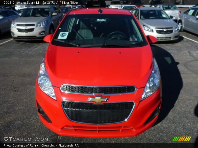 Salsa (Red) / Silver/Silver 2013 Chevrolet Spark LT