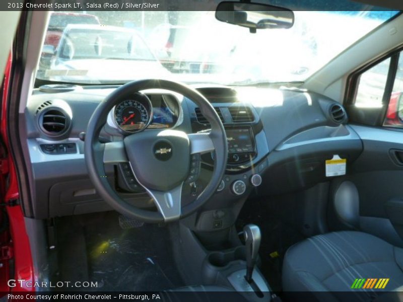 Salsa (Red) / Silver/Silver 2013 Chevrolet Spark LT