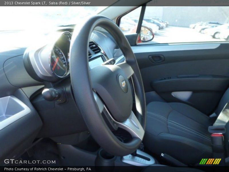 Salsa (Red) / Silver/Silver 2013 Chevrolet Spark LT