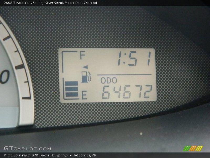Silver Streak Mica / Dark Charcoal 2008 Toyota Yaris Sedan