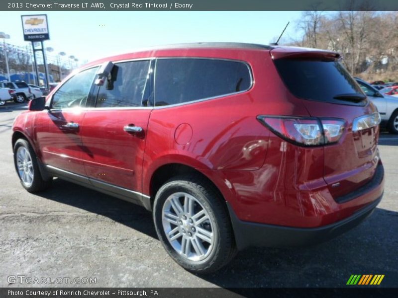 Crystal Red Tintcoat / Ebony 2013 Chevrolet Traverse LT AWD