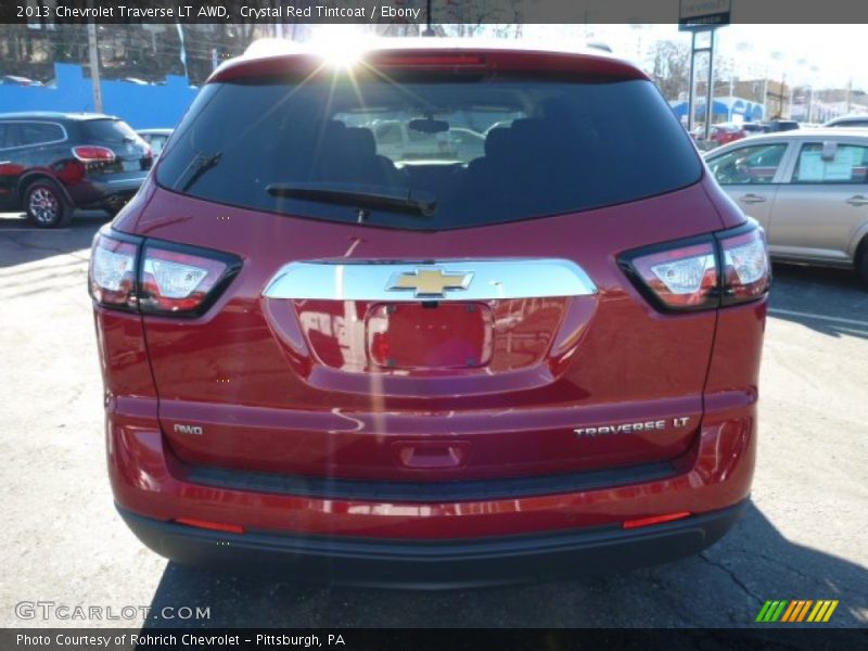 Crystal Red Tintcoat / Ebony 2013 Chevrolet Traverse LT AWD