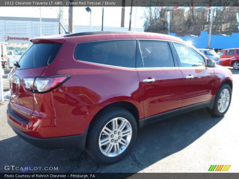 Crystal Red Tintcoat / Ebony 2013 Chevrolet Traverse LT AWD