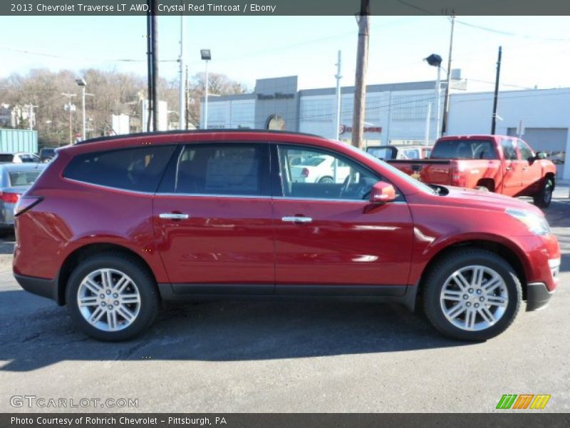 Crystal Red Tintcoat / Ebony 2013 Chevrolet Traverse LT AWD