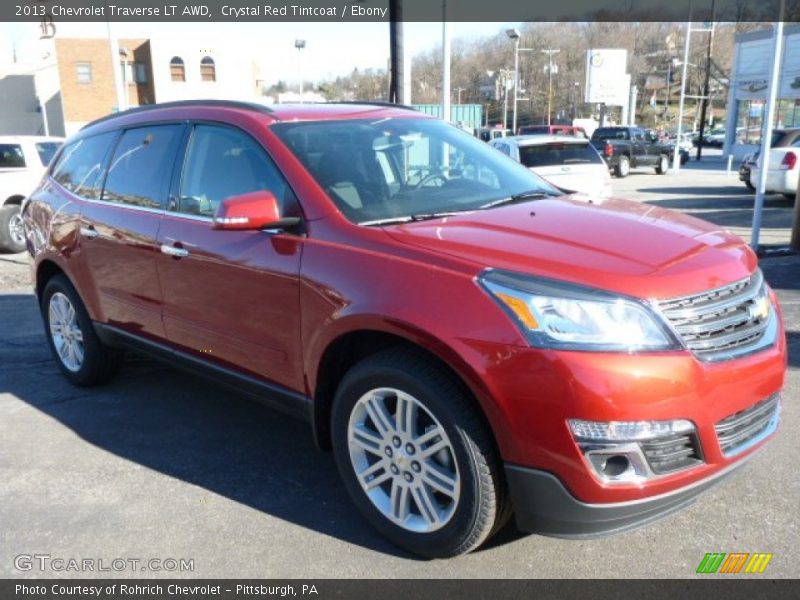 Crystal Red Tintcoat / Ebony 2013 Chevrolet Traverse LT AWD