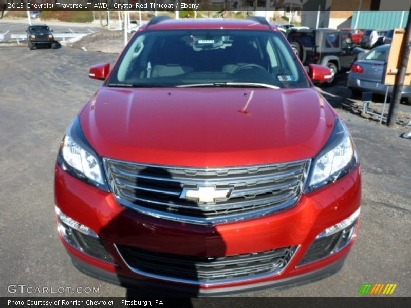 Crystal Red Tintcoat / Ebony 2013 Chevrolet Traverse LT AWD