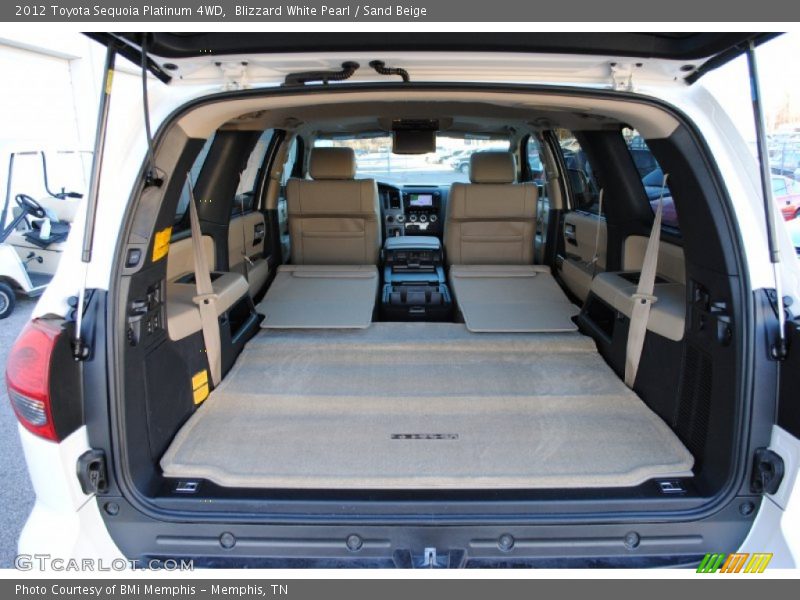 Blizzard White Pearl / Sand Beige 2012 Toyota Sequoia Platinum 4WD