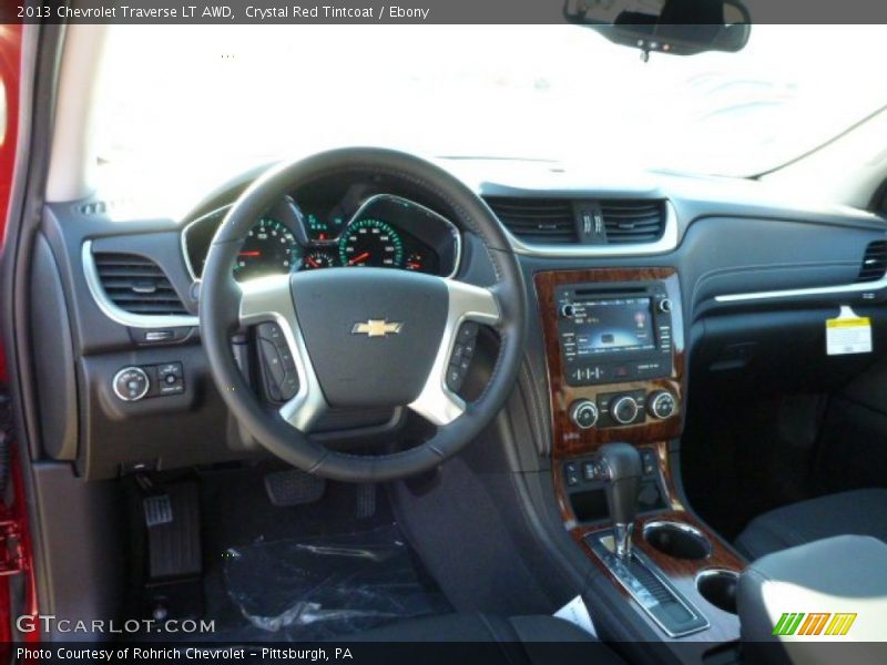 Crystal Red Tintcoat / Ebony 2013 Chevrolet Traverse LT AWD