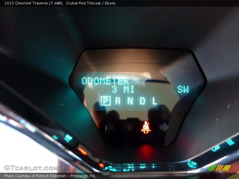 Crystal Red Tintcoat / Ebony 2013 Chevrolet Traverse LT AWD