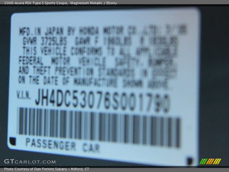 Magnesium Metallic / Ebony 2006 Acura RSX Type S Sports Coupe
