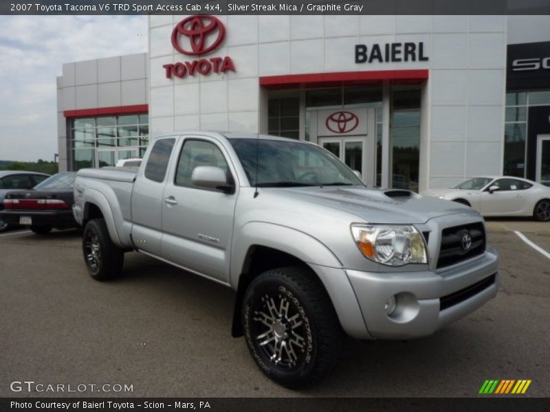 Silver Streak Mica / Graphite Gray 2007 Toyota Tacoma V6 TRD Sport Access Cab 4x4